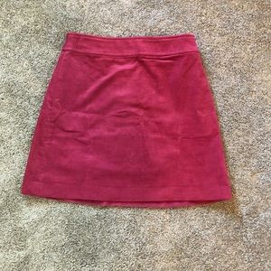 Burgundy corduroy mini skirt J. Crew Mercantile